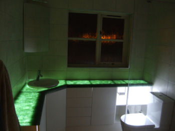 bathroom at night